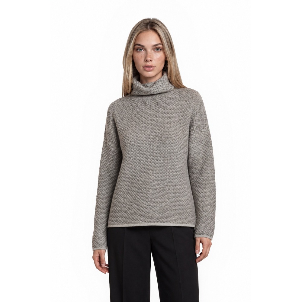 Christian Siriano Sweater Women's Size Medium Oatmeal Textured Knit Cozy Classic